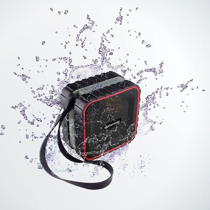 Rugged Bluetooth® Portable Speaker with Handsfree Function, Water and Dust resistant.