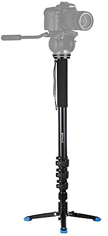 Sunsky PULUZ Four-Section Telescoping Aluminum-magnesium Alloy Self-Standing Monopod With Support Base Bracket