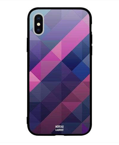 Skin Case Cover -for Apple iPhone X Pink & Purple Blue Pattern Pink & Purple Blue Pattern