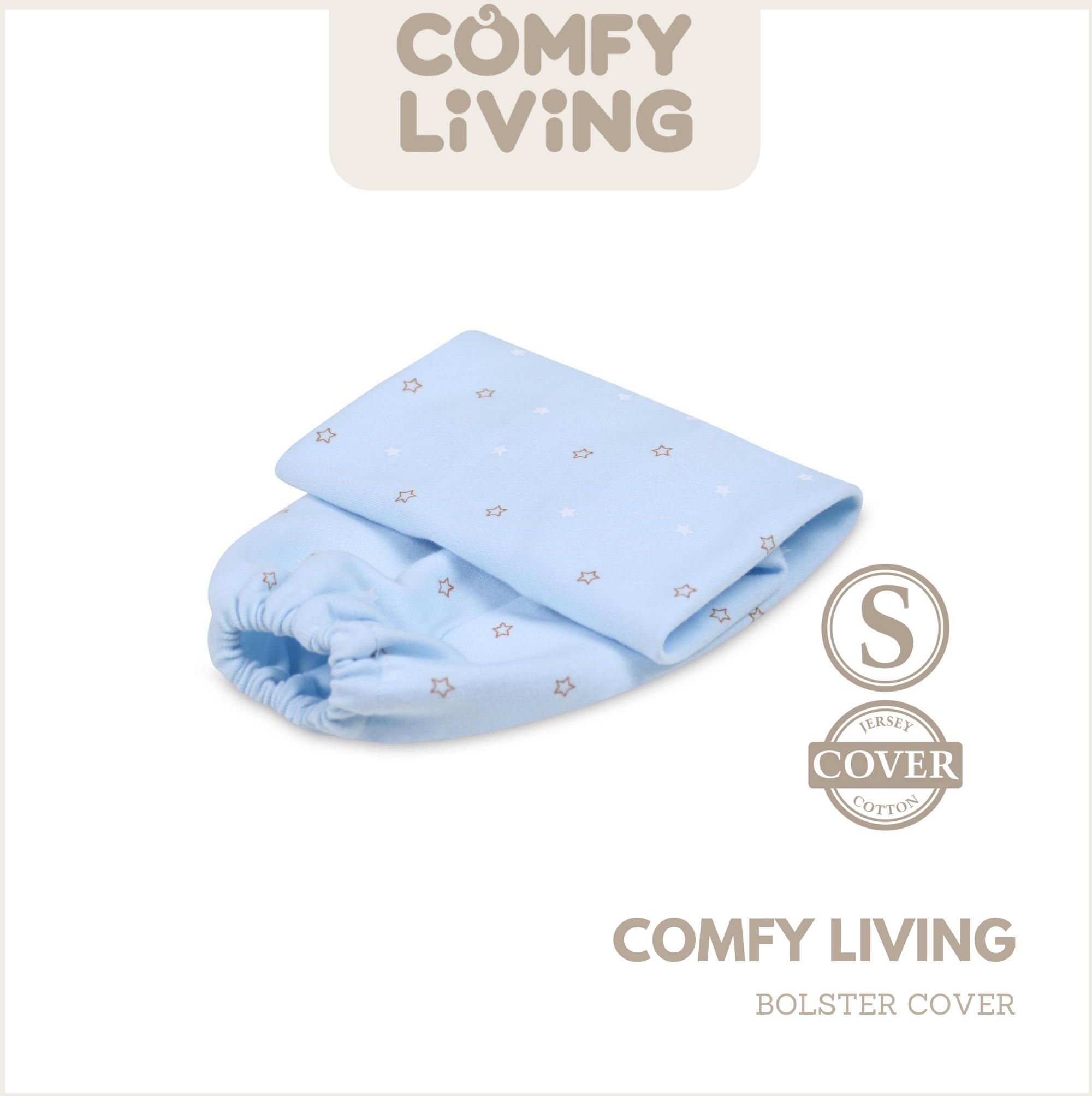 Comfy Living Bolster Cover (S) 10x40cm (Blue Star)