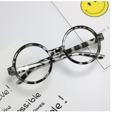 Round Frame Lensless  Glasses 