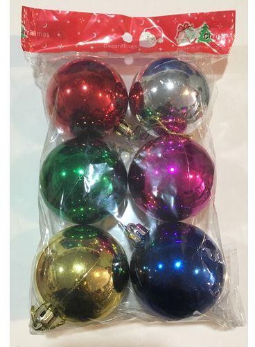 Generic Christmas Metallic Balls - 5 cm - Pack of 6