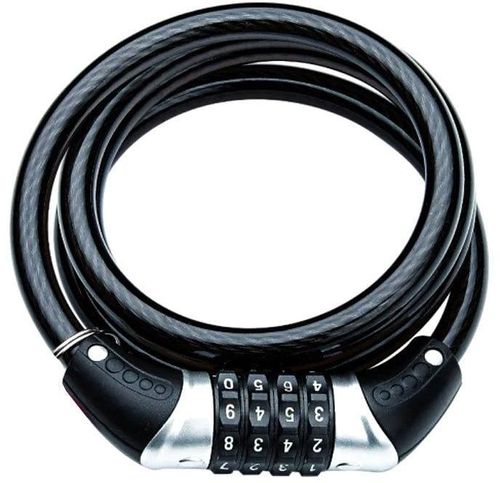 Crony 4 Digit Combination Lock Code for Bicycle, Black
