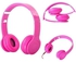 3.5Mm Adjustable Over-Ear Earphone Headphone For Laptop Mp3 Mp4 Phone Pc Pink