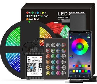 Smart LED Strip Light And Remote Control Set Multicolour