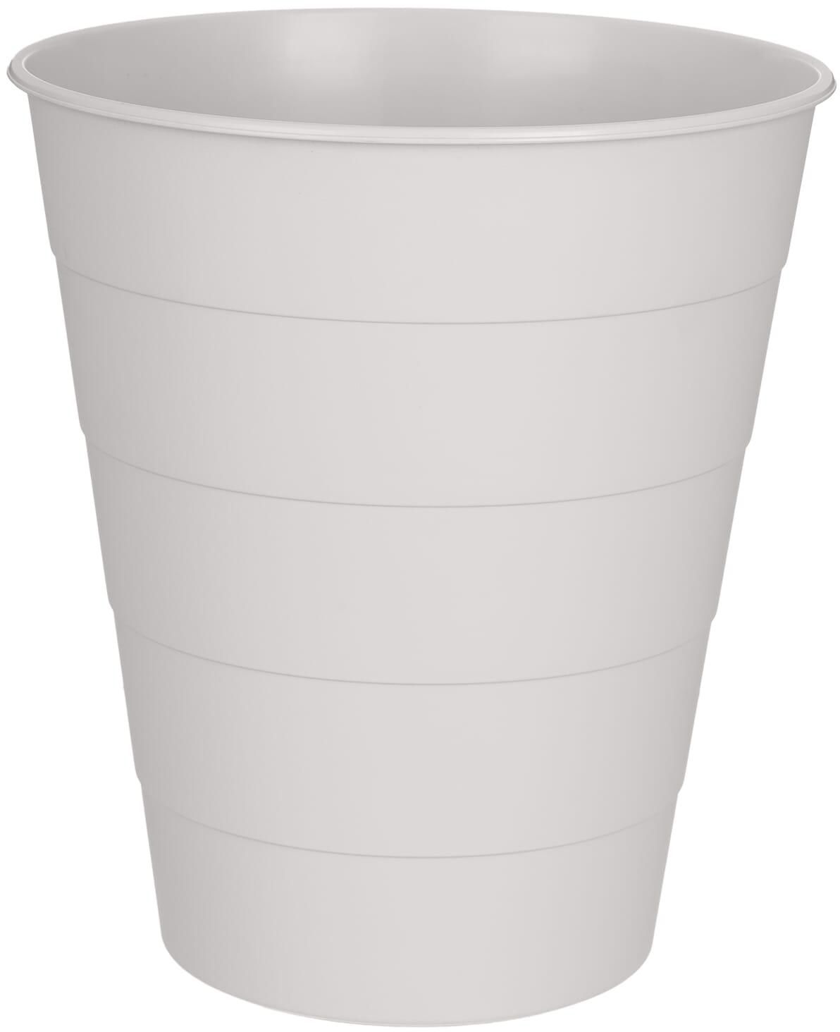 Get Aksa Round Plastic Trash Bin, 10 Liters - Off White with best offers | Raneen.com