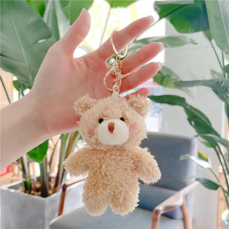 Soft cute red bear pendant cute bear plush doll bag accessories keychain jewelry
