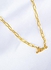 سلسلة ذهب صيني ذهبي مع دلاية شكل كلمة حب مرصعة بفصوص الزيركون متعددة الألوان