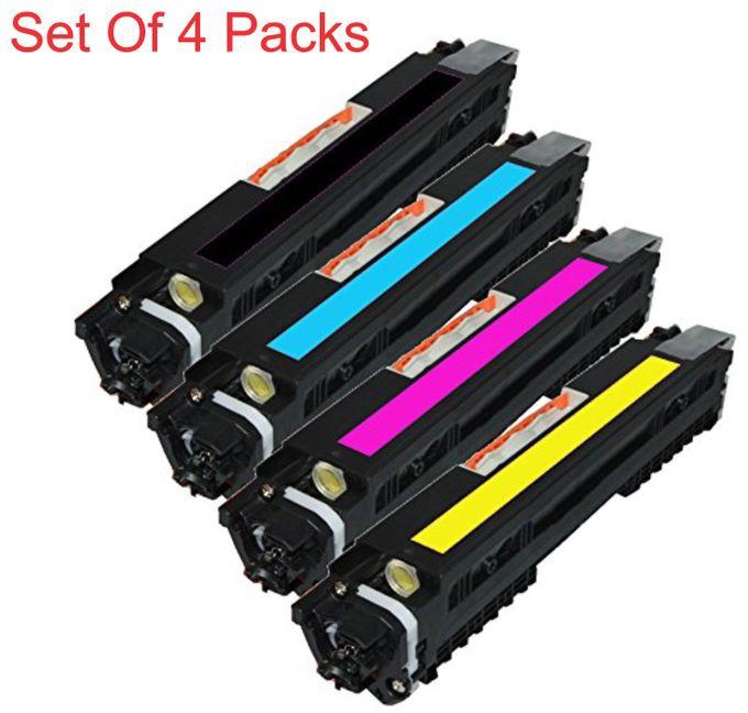 CF350A, CF351A, CF352A, CF353A (130A) 4 Pack Compatible Toner Cartridge Combo For HP Color LaserJet Pro MFP M176n, M177fw Printer (Black/Cyan/Magenta/Yellow)