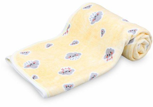 babyshoora Delicate Plush Blanket For Babies - Yellow