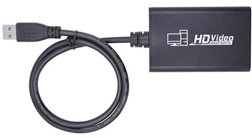 SKEIDO 1080P صندوق تصوير فيديو للعبة الفيديو بث مباشر دونجل متوافق مع USB 3.0 لكاميرا PS3 PS4 وتشغيل/إيقاف تسجيل في نفس الوقت
