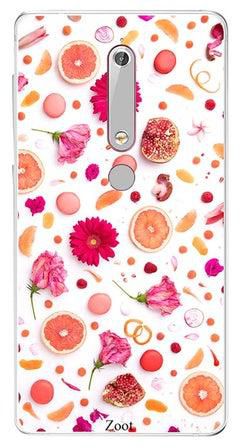 Skin Case Cover -for Nokia 6(2018) Flowers Fruits Flowers Fruits