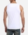 Ultimate Fashion Wear Geometric Rhombus Cotton Tank Top - White