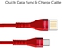 Promate VigoRay-C Heavy Duty USB-A To USB-C Data Sync & Charge Cable 1.2m -Red