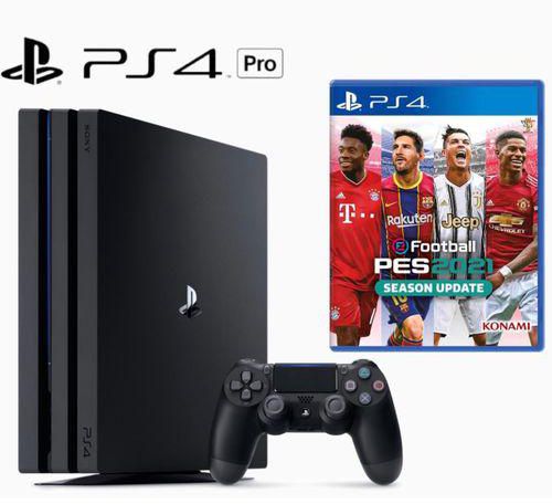 Sony PlayStation 4 Pro - 1TB Gaming Console - Black + Pro Evolution Soccer PES 2021