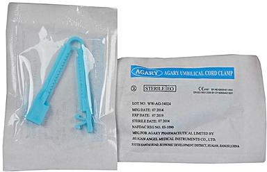 AGARY 3Pcs Umbilical Cord Clamp- Blue