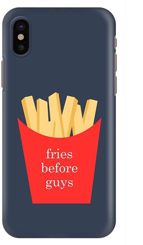 Stylizedd Apple iPhone X (iPhone 10) Slim Snap Case Cover Matte Finish - Fries Before Guys