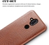 PU Leather Case Non-Slip Design Full Protection Phone Case Cover for Nokia 8.1 / X7 - Brown