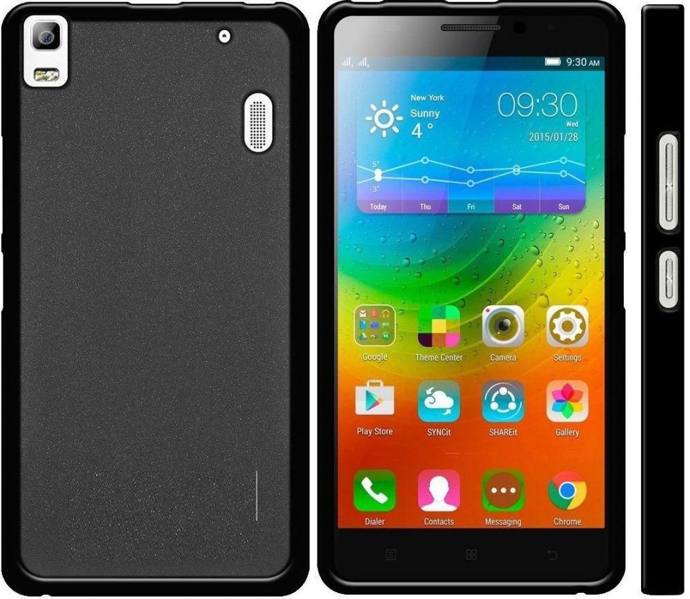 TPU Silicon jelly Back cover for Lenovo A7000 / Lenovo K3 Note [Black Color] With LCD Protector