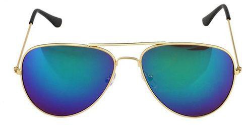 Generic Mirror Lens Sunglasses - Unisex 100% UV 400 Protection - Blue