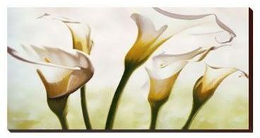 Decorative Wall Painting With Frame White/Green/Yellow 18x54cm