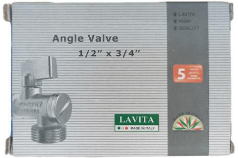 Lavita Angle Valve -1/2" x 3/4"