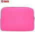 FSGS Pink Korean Style Universal Foam Zipper Soft Sleeve Bag Soft Case For MacBook Air Pro Retina 75127