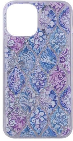 IPhone 12 6.7 - Silicone Cover With Moving Glitter And Printed Pattern