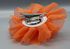 Fashion Orange Torrid Chiffon Fabric Flower Hair/Dress Clip