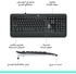 Logitech Mk540 Wireless Keyboard And Mouse Combo For Windows, 2.4 Ghz Wireless With Unifying Usb-Receiver, Wireless Mouse, Multimedia Hot Keys, 3-Year Battery Life, Pc/Laptop, Arabic Layout - Black