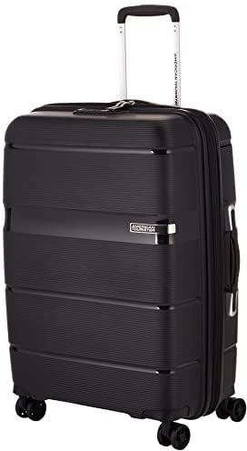 American Tourister Linex Hard Medium Check-in Luggage Trolley Bag , Black Dark , 66 cm