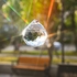 كوانشنج مجموعة كرات كريستالية، قلادة كريستال زجاجية شفافة بتصميم منشوري - قلادة فينج شوي من الزجاج الكريستالي 40 ملم للتعليق عبوة شفافة من قطعتين