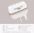 Konfulon Gold 2.4A Power Adapter with Lightning USB Cable and Dual USB Slot Compatible with iPhone 5, 5S, SE ( UAE Plug )