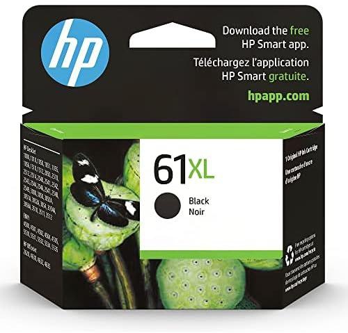 HP 61XL | Ink Cartridge | Black | Works with HP DeskJet 1000 1500 2050 2500 3000 3500 Series, HP ENVY 4500 5500 Series, HP OfficeJet 2600 4600 Series | CH563WN
