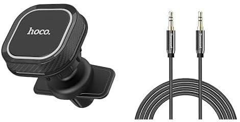 Car Essential Bundle (Car holder “CA52 Intelligent” air outlet magnetic mount + Tronsmart SC301 4ft 3.5mm Premium Stereo Auxiliary Audio Cable)