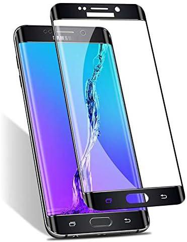 PIONEER Samsung Galaxy S6 Edge Plus Screen Protector, 3D Curved Tempered Glass,9H Hardness,Full Coverage,Ultra HD Clear anti-Bubble Film for Samsung Galaxy S6 Edge Plus (Black)