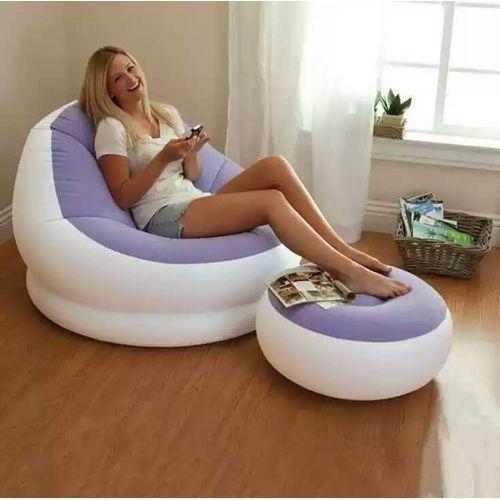 Intex Inflatable seat plus Foot Rest - Purple Plus with a free pump