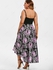 Plus Size Chiffon Skull Floral Printed Grommets High Low Halloween Dress - 5x | Us 30-32