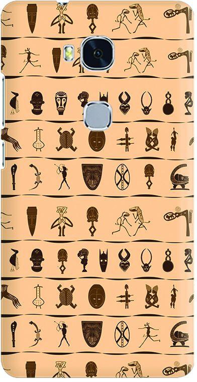 Stylizedd Huawei Honor 5X Slim Snap Case Cover Matte Finish - Tribal Hieroglyphics