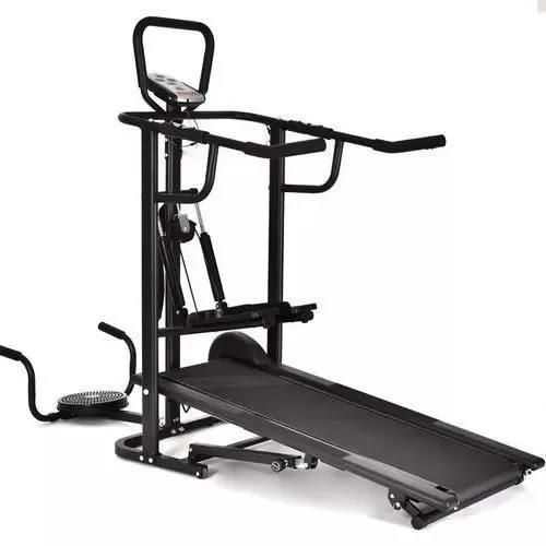 4 In 1 Standard Manual Treadmill With Stepper And Body Twister