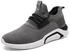Tauntte Slip On Suede Leather Sneakers Men Athletic Shoes Casual Shoes (Grey)