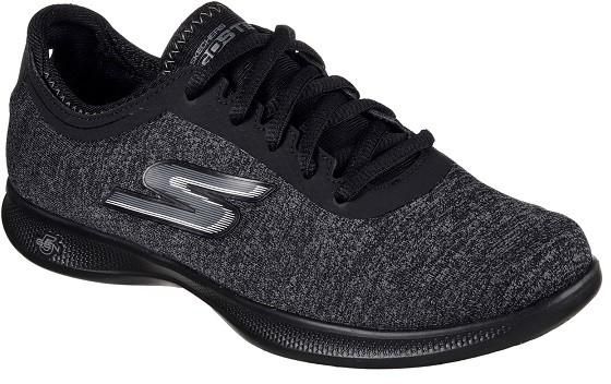 Skechers Go Step Lite Low cut Sneakers, Black/Grey- 14485-BKGY