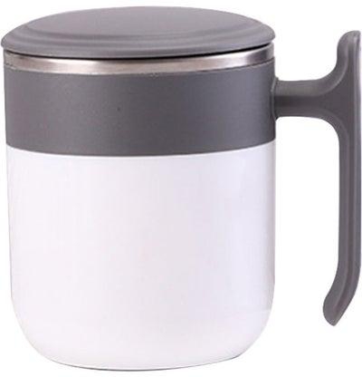 Self Stirring Mug With Lid Automatic Magnetic Stirring Coffee Cup Grey