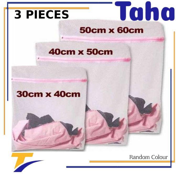Taha Offer 3 Machine Wash Bags With Zippers, 3 Sizes