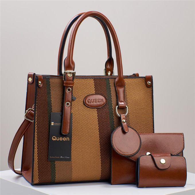 3in1 Set Beautiful Makonge Queen Handbag Ladies Luxury Fashion Shoulder Bags