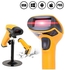 Generic Laser Barcode Scanner USB Bar Code Reader With Stand Handheld Automatic Sensing (With Scanner Stand)