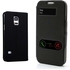 Table Talk Caller ID Leather Flip Case w Stand for Samsung Galaxy S5 MINI G800 Black