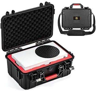 DEVASO Carrying Case for Xbox Series S, Professional Deluxe Waterproof Case Soft Lining Hard Travel Case with Shoulder for Xbox Series S and Other Accessories