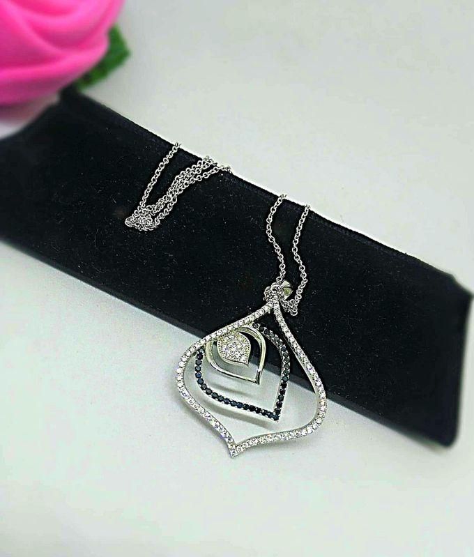 Women's Elegant Micro Zirconium Pendant - Silver jewelry تعليقة دلاية فضه ايطالي