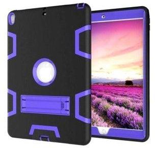 Protective Case Cover With Kickstand For Apple iPad 2/3/4 Purple/Black